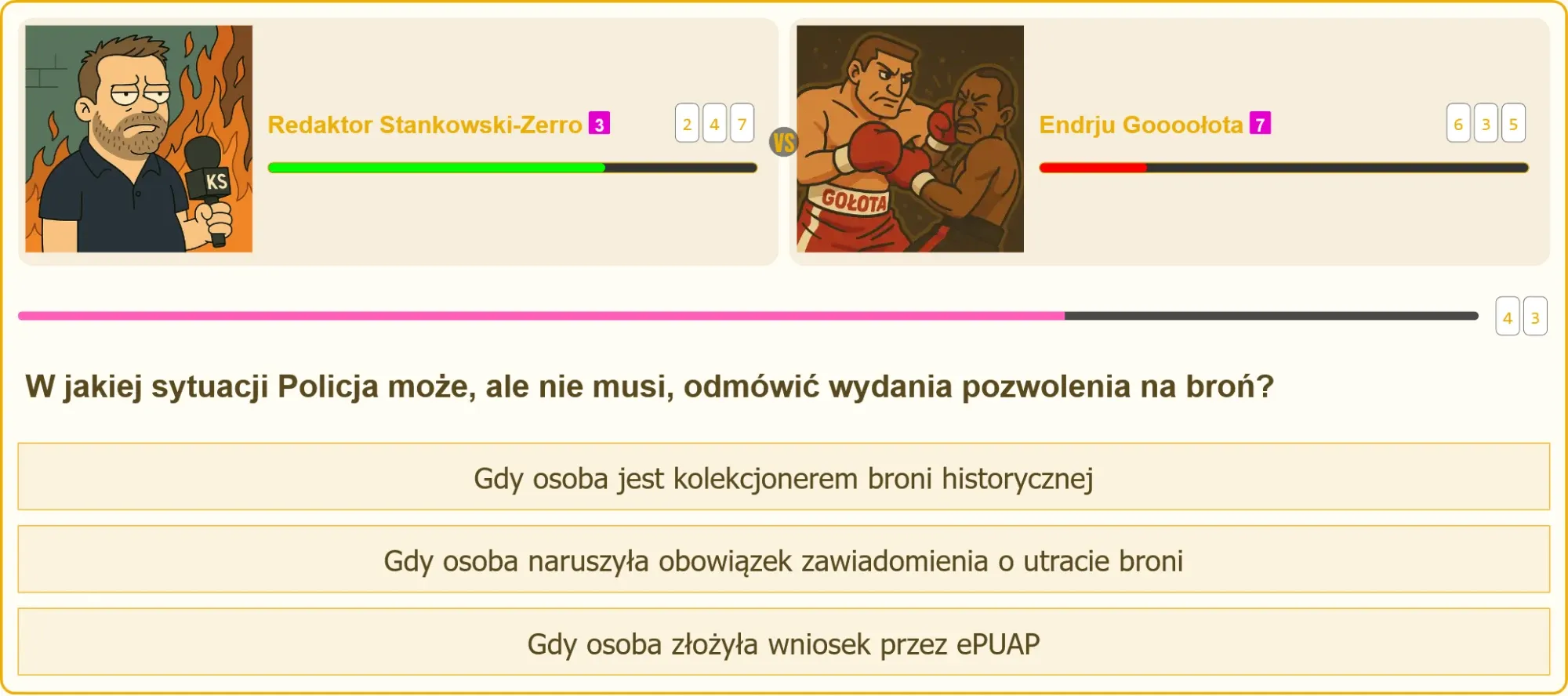 Policjant przeglądający wniosek o pozwolenie na broń