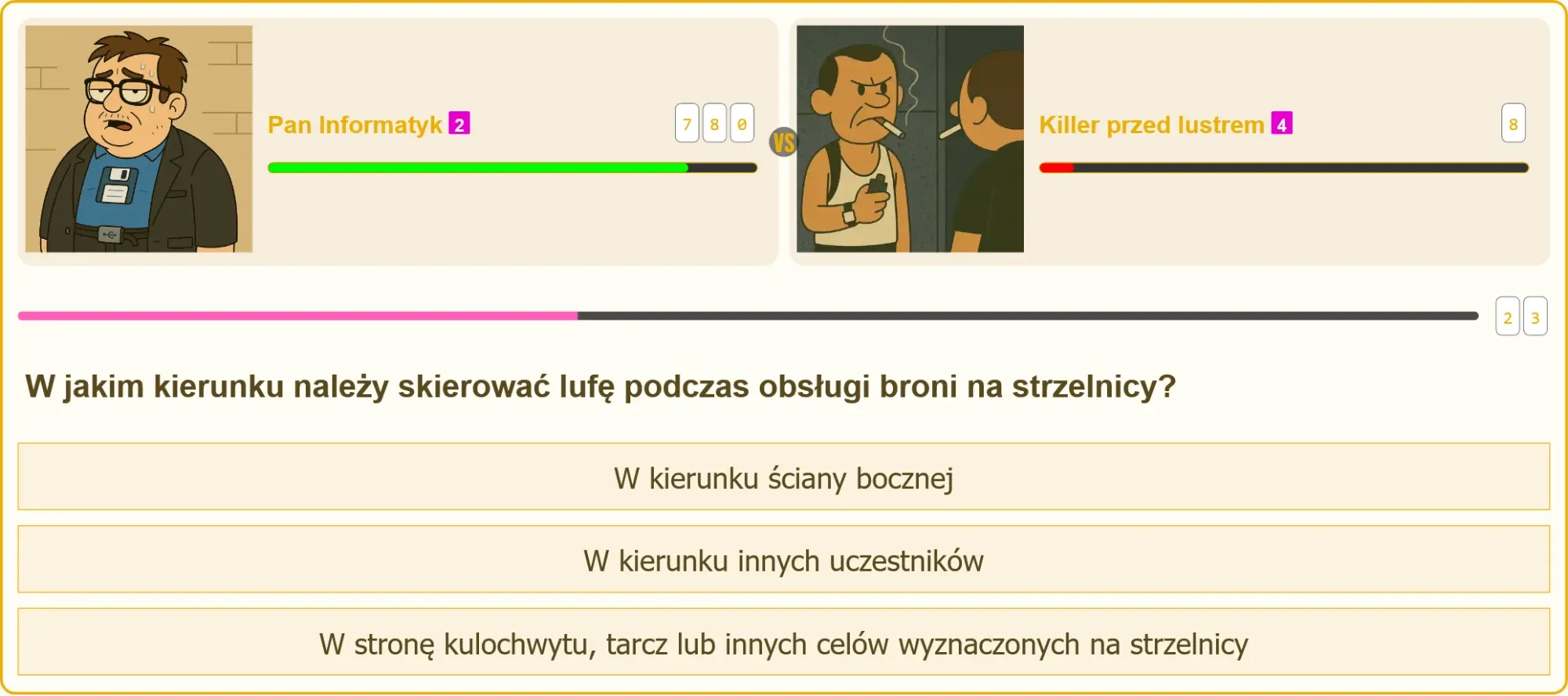 Prawidłowe ustawienie lufy broni na strzelnicy