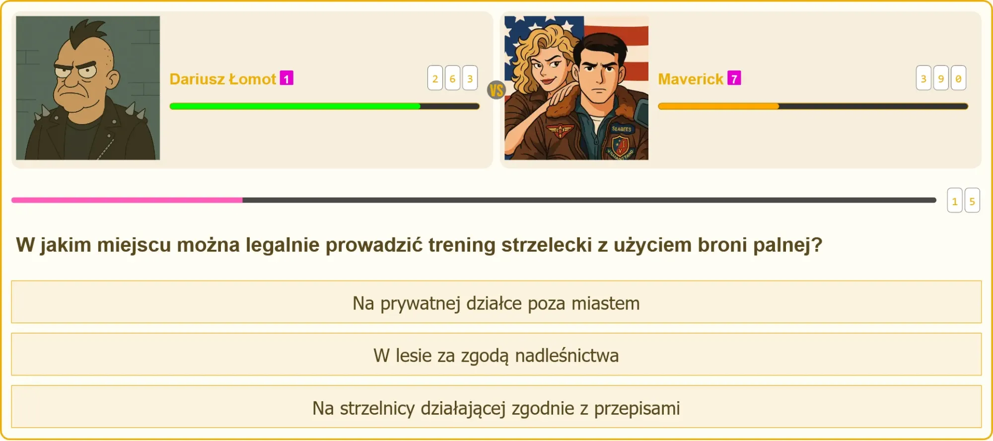 Mężczyzna ćwiczący strzelanie na strzelnicy