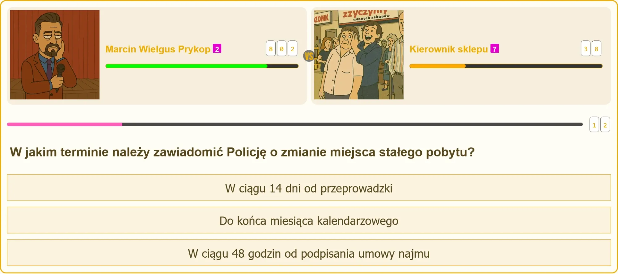 Mężczyzna wypełniający formularz zgłoszeniowy zmiany adresu