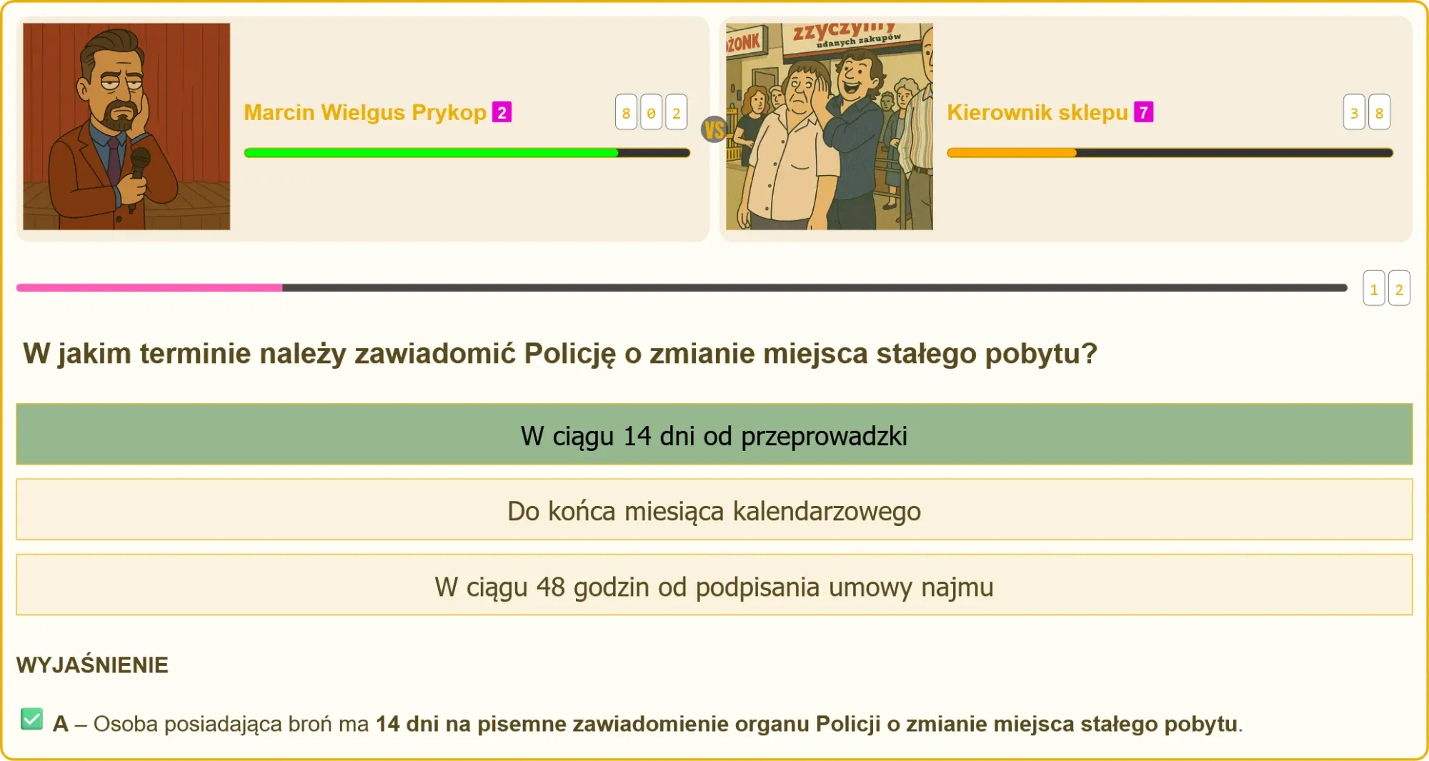 Egzamin na patent strzelecki – pytanie o termin zgłoszenia zmiany miejsca zamieszkania