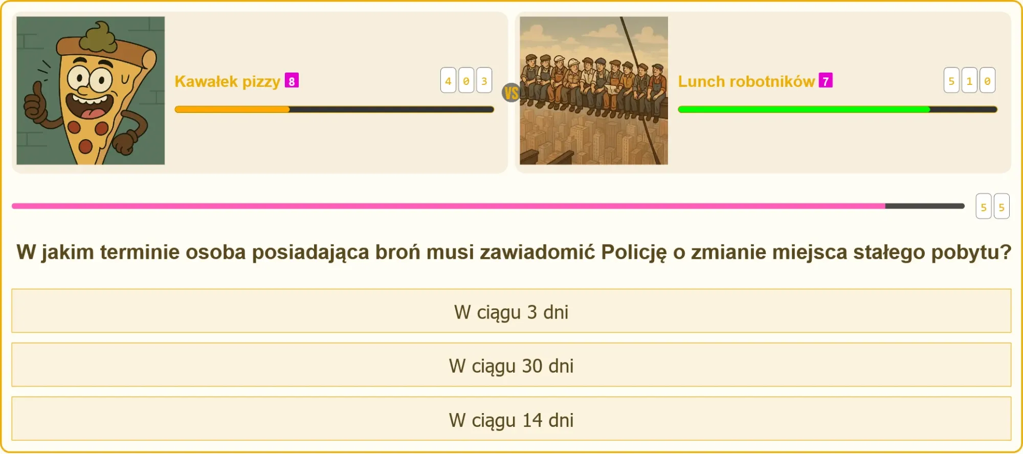 Termin zgłaszania zmiany miejsca pobytu dla posiadaczy broni