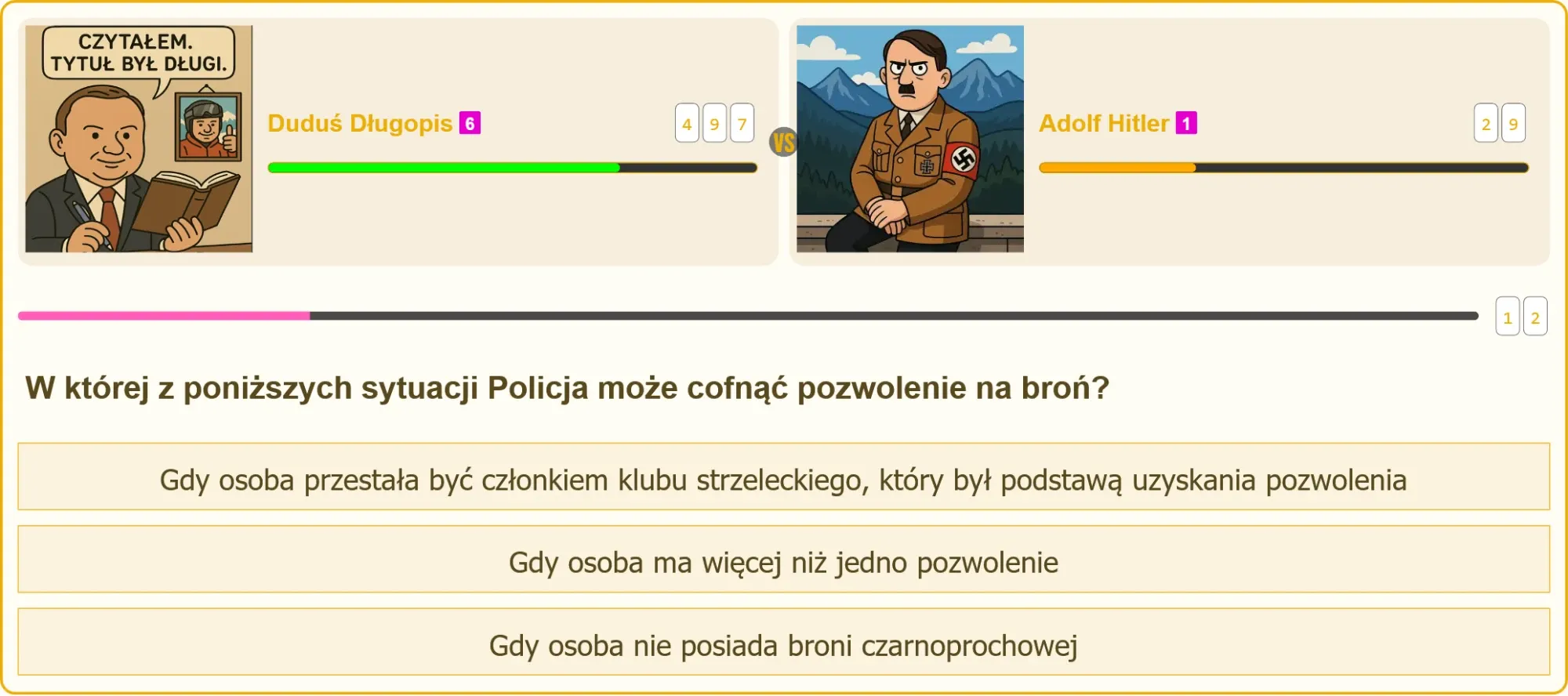 Test na patent strzelecki - pytanie o cofnięcie pozwolenia