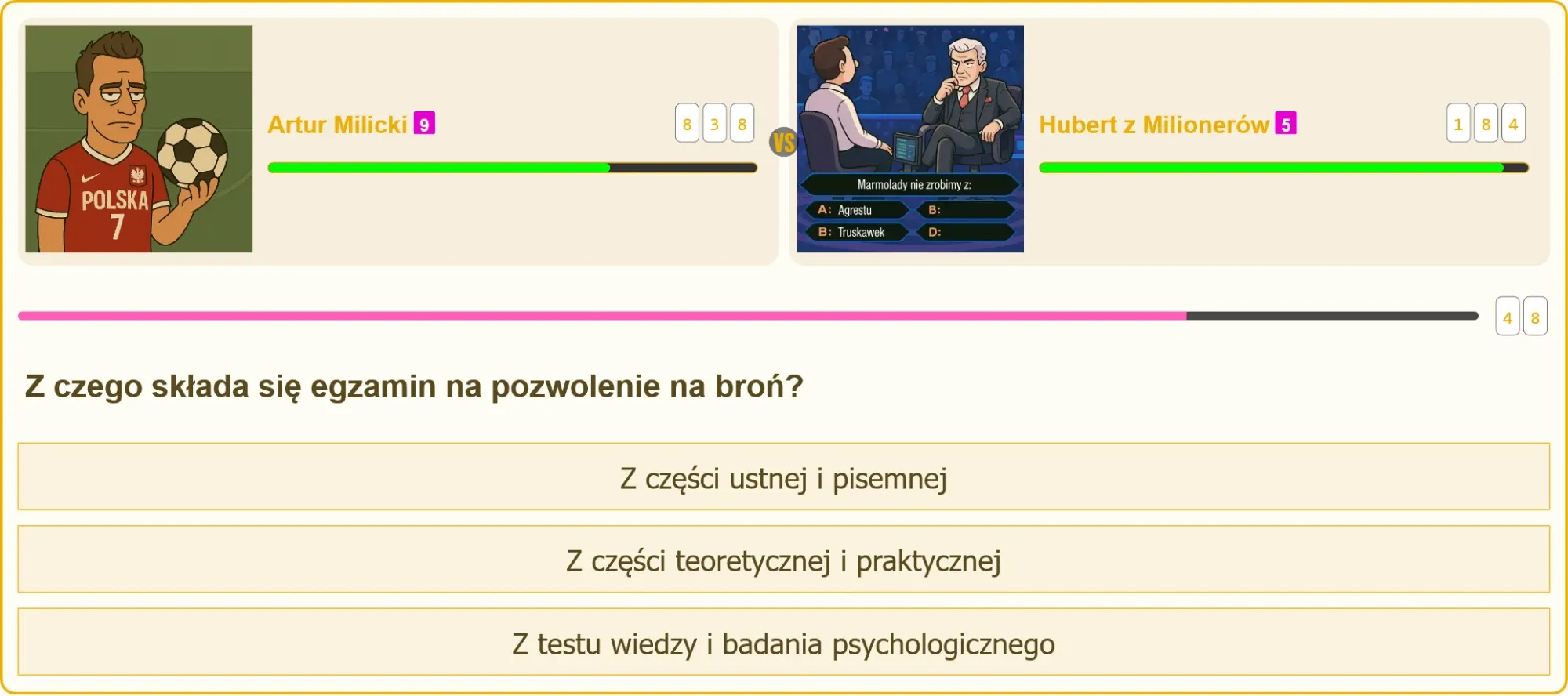 Egzamin na pozwolenie na broń - część teoretyczna