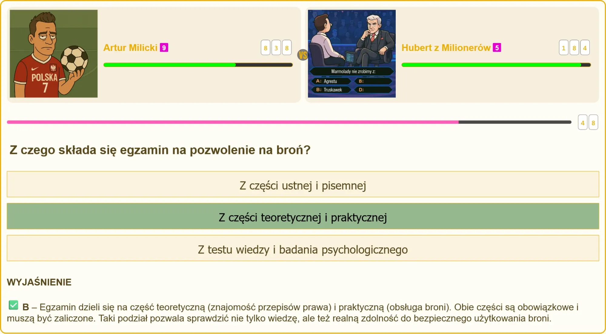 Egzamin na pozwolenie na broń - część praktyczna