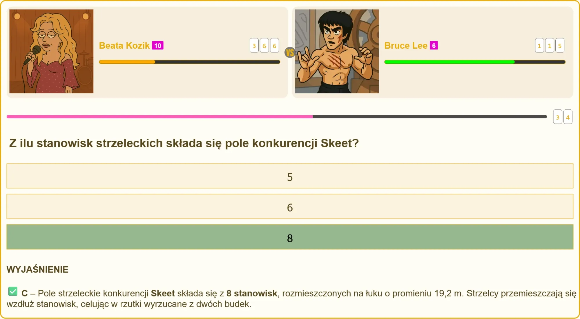 Zawodnik strzelający do rzutki na stanowisku Skeet