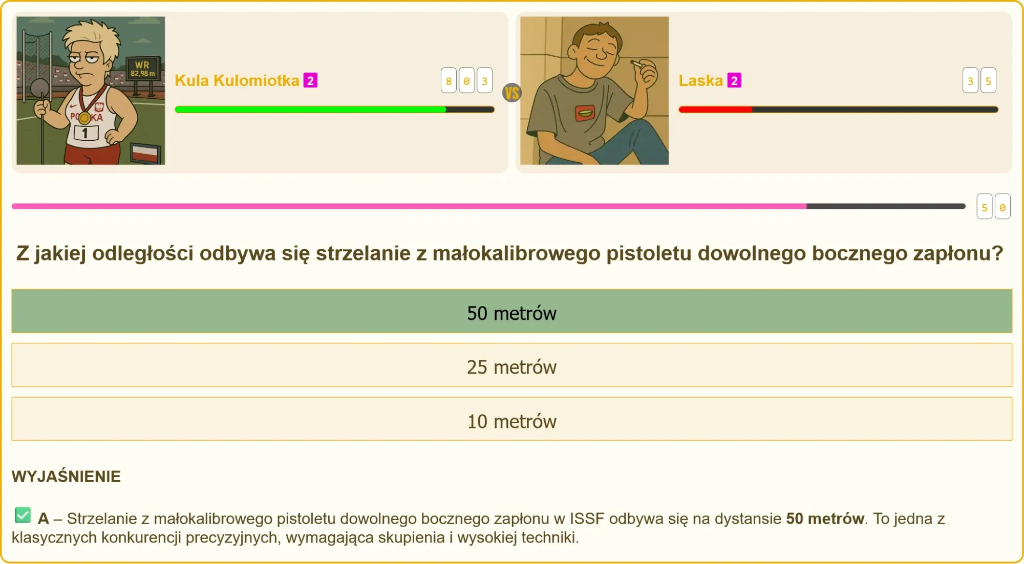 Tarcza strzelecka z wyraźnymi śladami po trafieniach